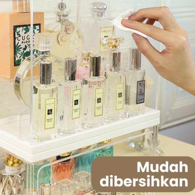 Rak Kotak Acrylic Kotak Penyimpanan Parfum Rak Kosmetik Box MakeUp JS88
