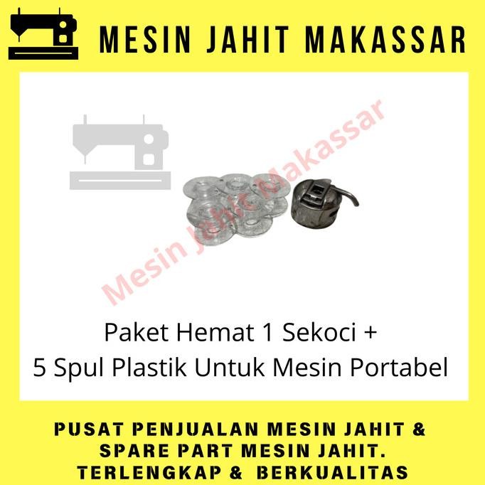 

>>>>>] Original Termurah | Paket Hemat 1 Sekoci + 5 Spul Plastik Untuk Mesin Jahit Portabel