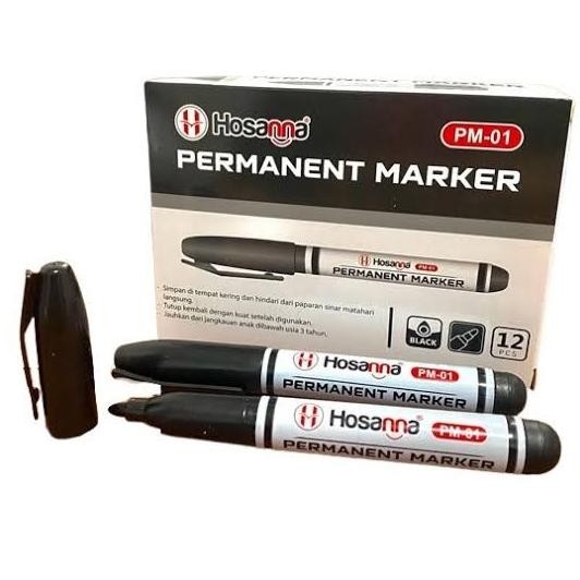 

~^~^~^] [HARGA PER PCS] Spidol Permanent Marker Hosanna / Spidol Hitam