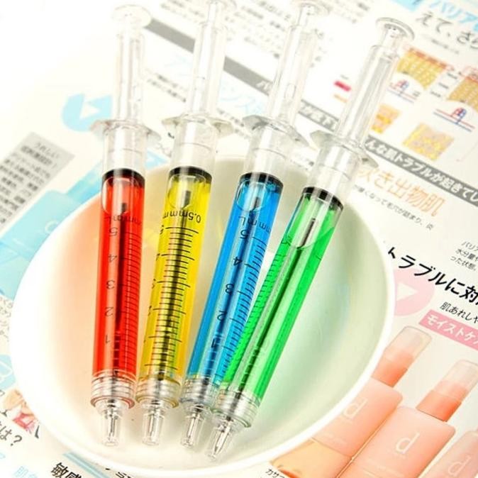 

=+=+=+] Original Termurah | Pulpen Unik Berbentuk Suntik / Pulpen Syringe / Pulpen Suntikan