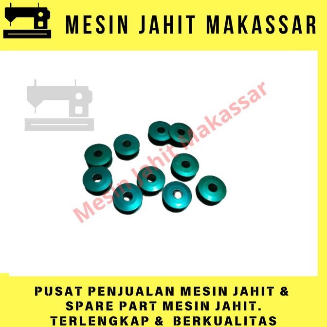 

:>:>:>:>] [ISI 10 PCS] Spool Aluminium Warna Hijau Metalik Untuk Mesin Jahit Typical Kualitas Bagus