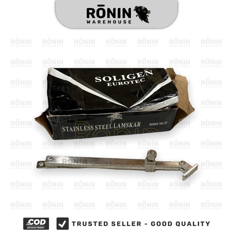 SOLIGEN Lamskar Tarik Ramskar Hak Angin Penahan Jendela Stainless