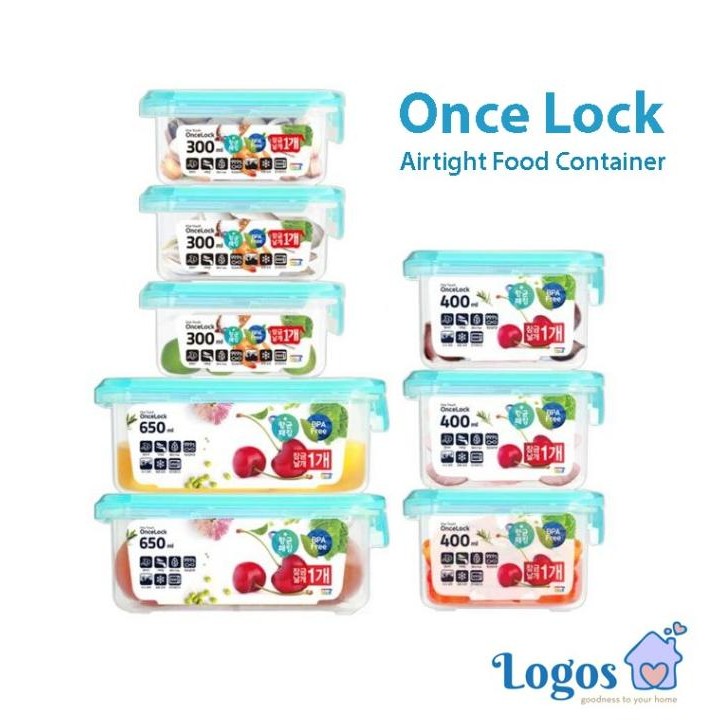 

Terbaru Once Lock Food Container made in Korea Lunch box Kotak Makan Kedap Air