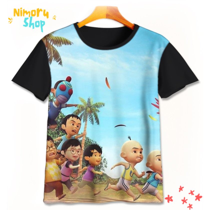 Baju Kaos Anak 3D UpinIpin-2-designWD Upin Ipin Cartoon Untuk Usia 1-12 Tahun NimoruShop