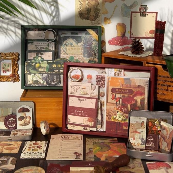 

Scrapbook Set Journal Kit Lengkap Isi 155 Pcs Include Buku + Sticker + Memo + Washi Tape Perlengkapan Journal