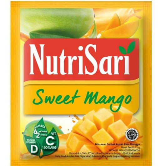 

Nutrisari Sweet Manggo 1 Renceng Isi 10 Original Asli