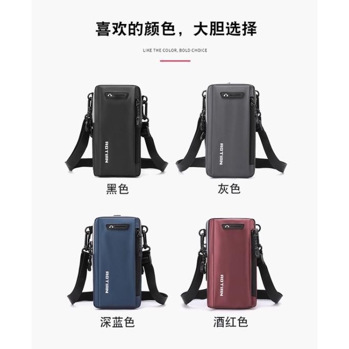 TP082 - TAS SELEMPANG MINI HP HEADSET ORGANIZER PRIA WANITA JOGGING [terbaik]