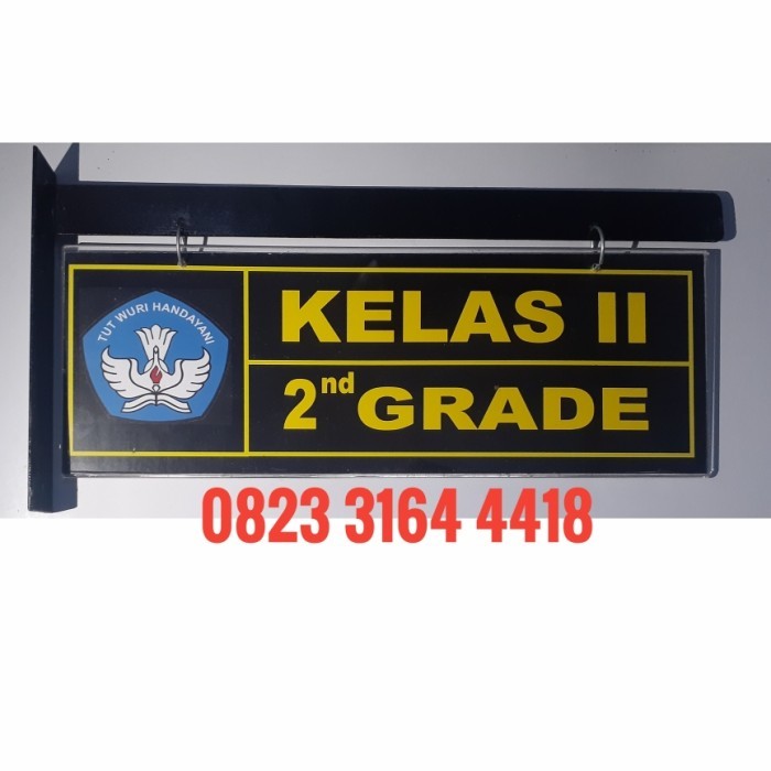 BERMUTU Papan Nama Ruang Kelas & kantor bahan Akrilik Bening