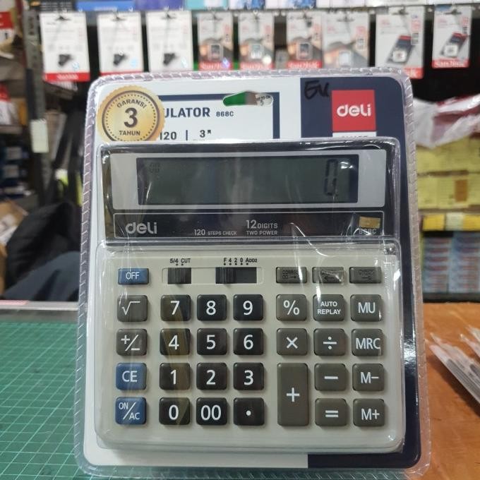 

BEBAS ONGKIR - Deli Kalkulator DL-868 12 digits