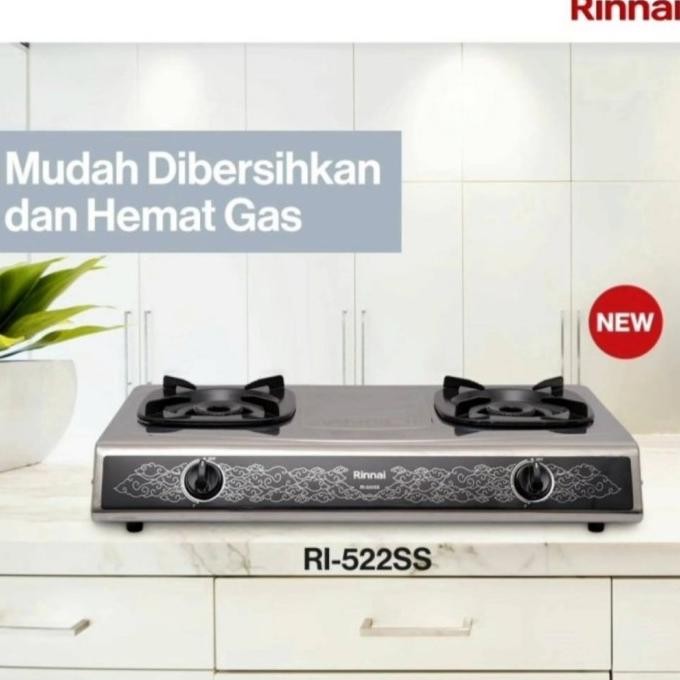 Kompor Rinnai RI 522SS Kompor Rinnai 2 tungku Stainless RI 522 SS 522