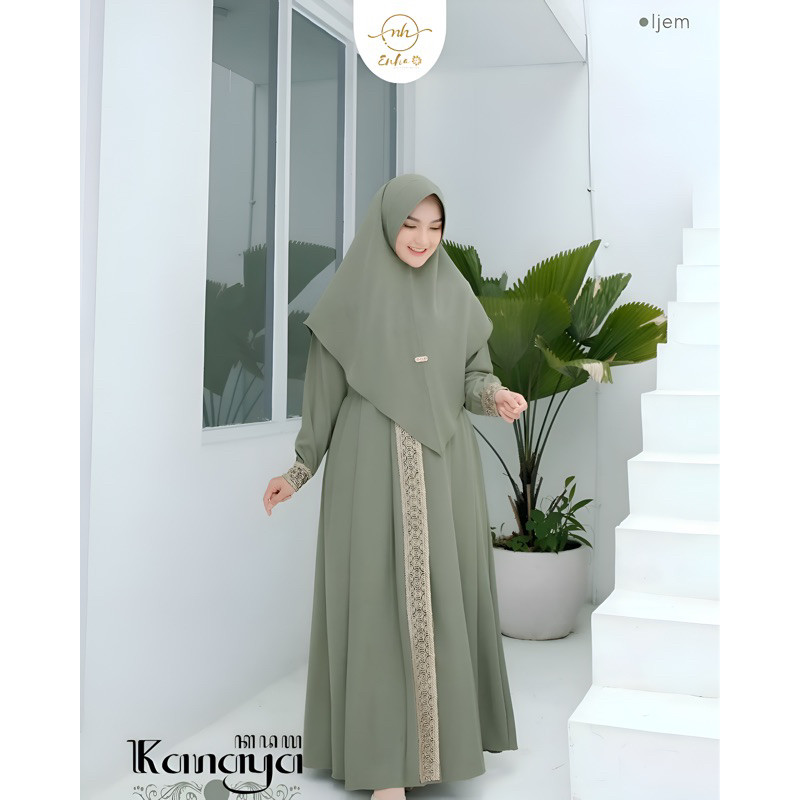 Gamis Lebaran Wanita Terbaru 2025 Baju Pengajian Ibu Pernikahan Set Gamiss Hijab Longdress Busui Ser