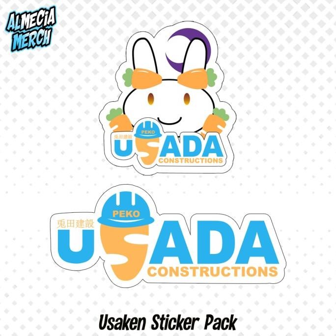 

Sticker Usada Kensetsu / Sticker Hololive Usada Pekora Logo Stiker Hp
