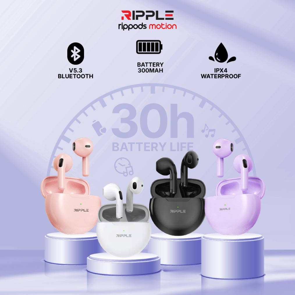 MJ - Ripple Rippods Motion TWS Headset Bluetooth Earphone Mini Earbuds Handsfree