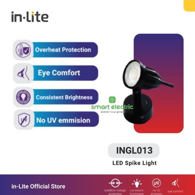 INLITE Lampu Sorot Taman Tempel 7 Watt LED Spike Light INGL013 Bagus