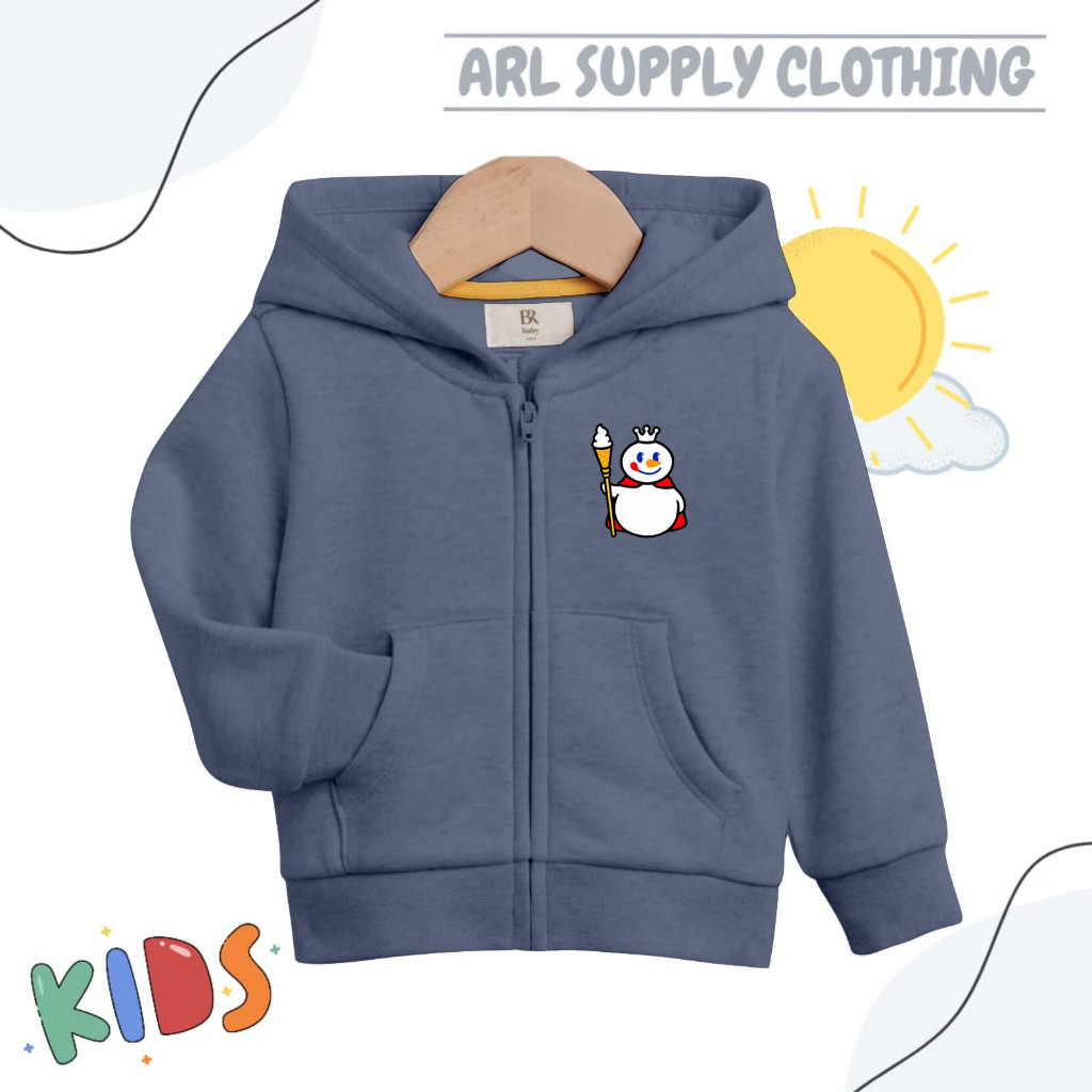 Baju Anak Halus & Tebal Jaket Anak Perempuan Laki Laki Model Zipper ICECREAM MIXUE Umur 2-12 Tahun