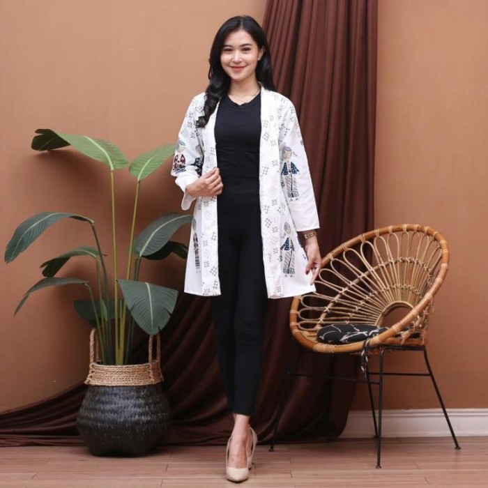 Terbaru Outer Atasan Wanita Outher Batik Tejo Tasmirah Outher Rompi Batik Tejo