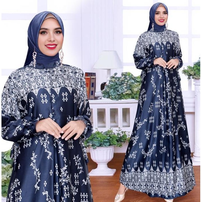 Miliki Gamis Sutra Import // Gamis Motif Terbaru // Gamis Silk