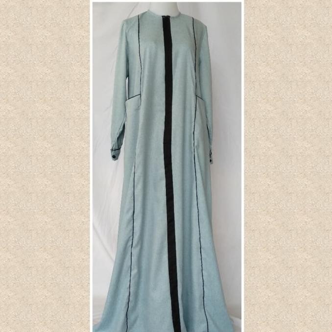 Terjangkau Gamis Syari Terbaru Katun Madinah Kombinasi