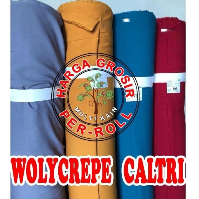 Spesial Multi Kain Wollycrepe Wolicrepe Wolycrepe Caltri Roll Per 50 Yard