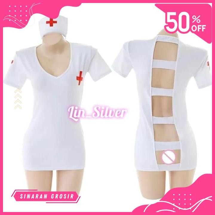 SINAR GROSIR LINGERI COSPLAY KOSTUM SUSTER PERAWAT WANITA SEKSI SEXY NURSE COSTUME BEST DEAL 