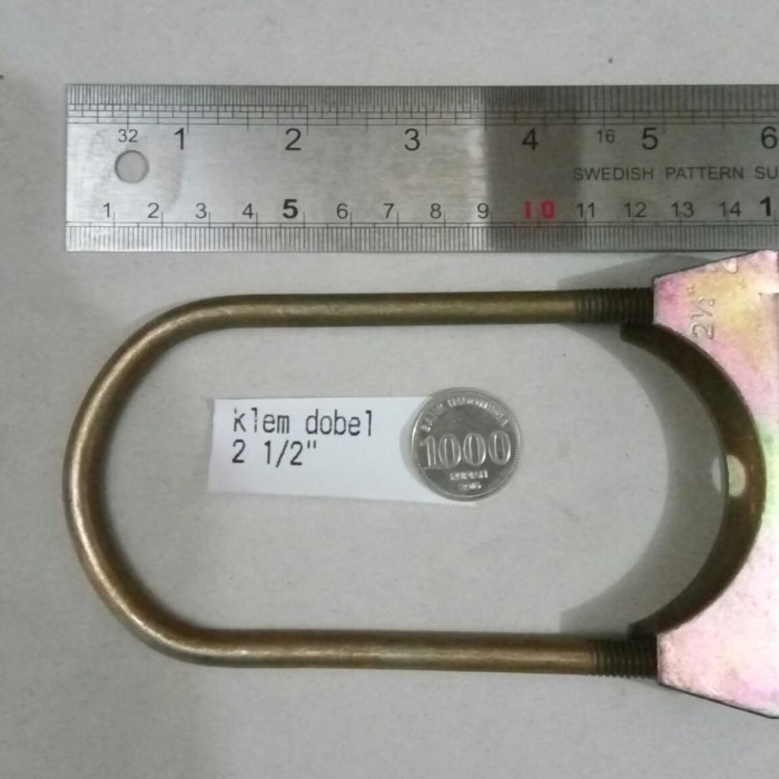 TERBARU Klem Pipa Besi 2 1/2" Panjang Double dobel