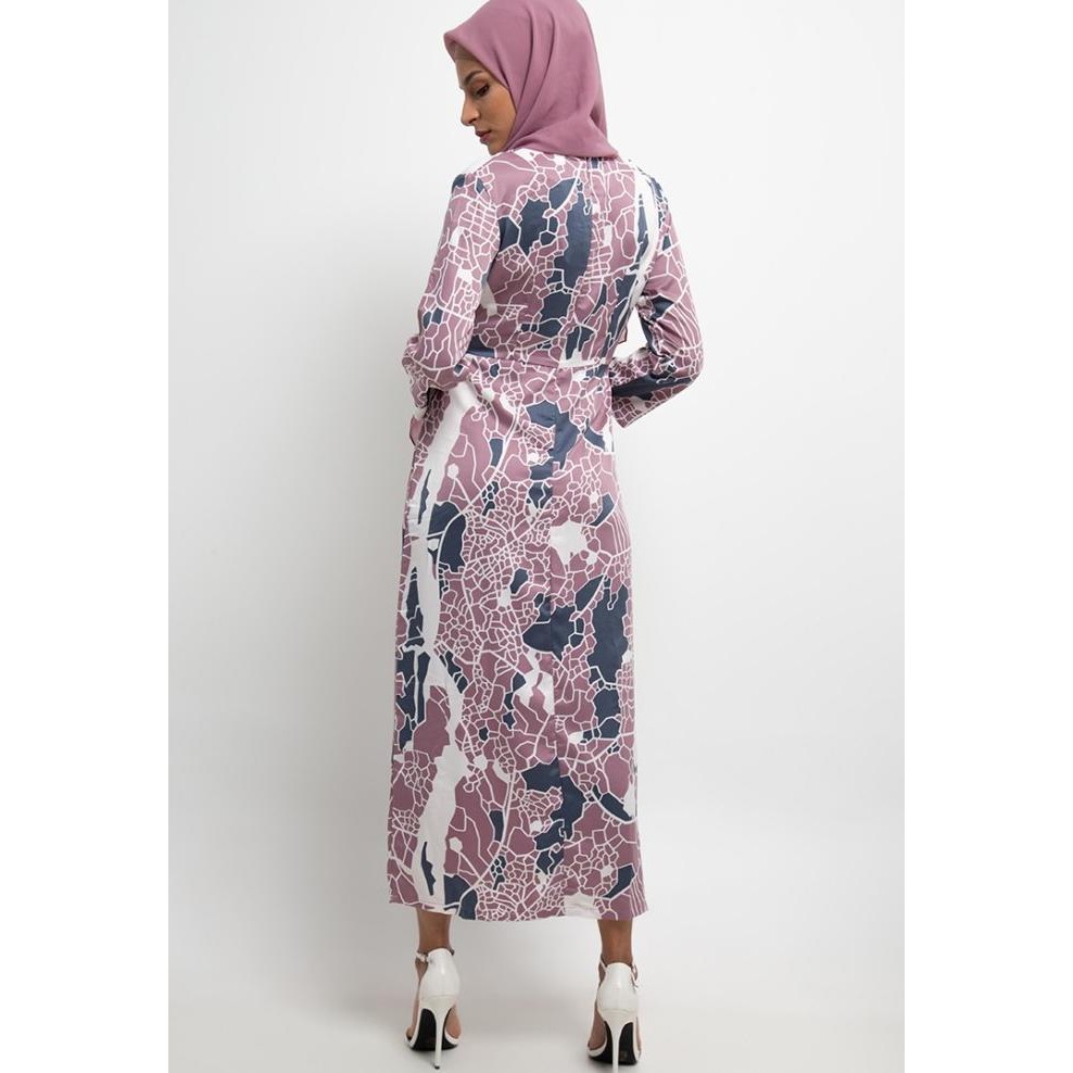 Terjangkau Gamis Batik Arjuna Weda Aleena - Ungu Muda