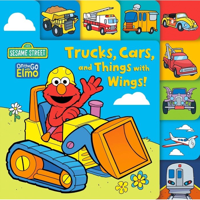 TERBARU Trucks, Cars, and Things with Wings (Sesame Street) (On the Go with Elmo) Board book BISA