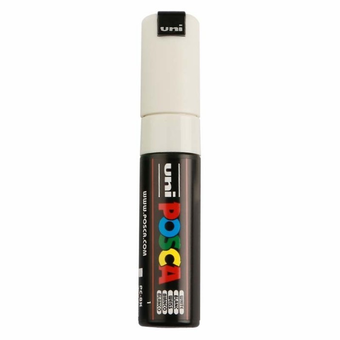 

TERBARU Uni Posca PC-8K White - Broad Chissel Tip 8.0mm Paint Marker Putih HOT SALE!