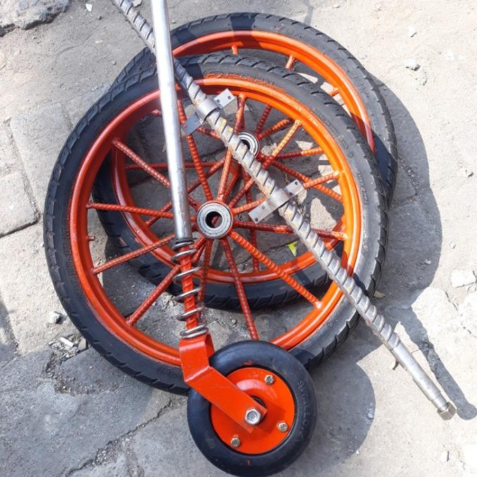 RODA GEROBAK DORONG Ruji Besi 6kecil dan Roda Gletrek Roda Kastor Ban