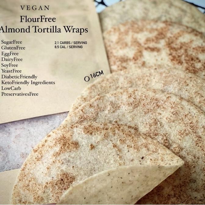 

OBRAL Vegan FlourLess LowCarb Almond Tortilla Wraps
