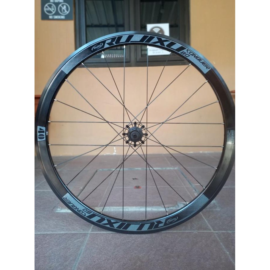 Wheelset Rujixu 30mm 40mm 700c Model G3 Spoke Black Edition Bergaransi