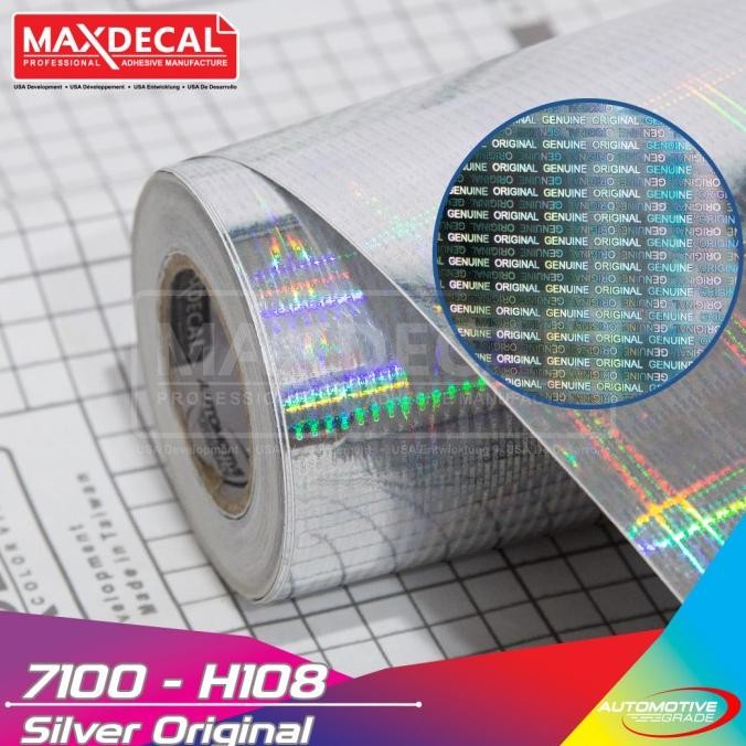 

Sale Maxdecal H108 Hologram Original Silver 60 Cm Meteran Label Tanda Asli