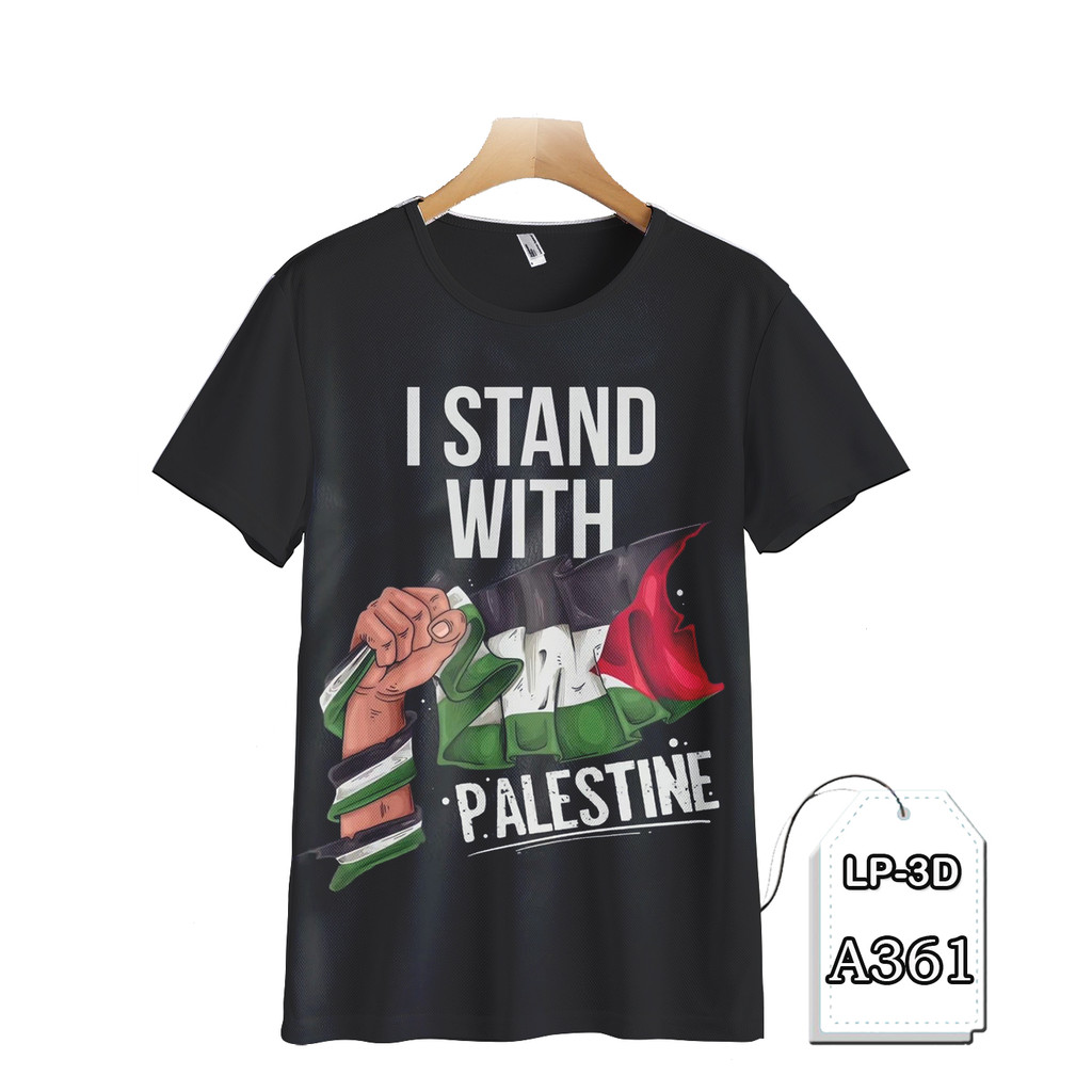 Kaos Palestina Kaos Palestine Anak Printing 3D Fashion Kaos Keren dan Trendy LP3D-A361