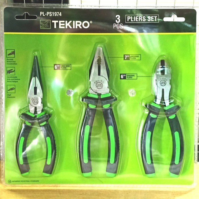 Jual Tang Tekiro 1 Set 3Pcs Tang Kombinasi+Tang Lancip+Tang Potong Termurah