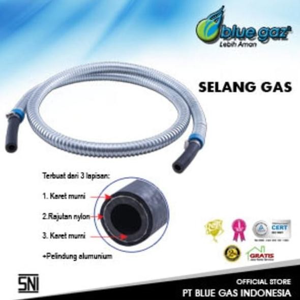 PAKET HEMAT Regulator + Selang BLUE GAS GAZ LPG Bagus Aman Murah SNI