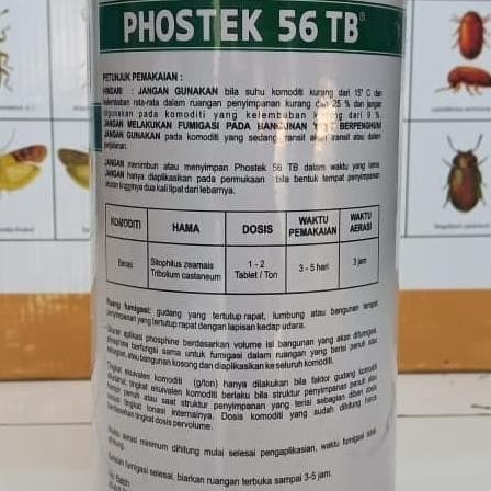 PHOSTEK 56 TB obat Fumigasi hama gudang, kutu jagung, kutu beras