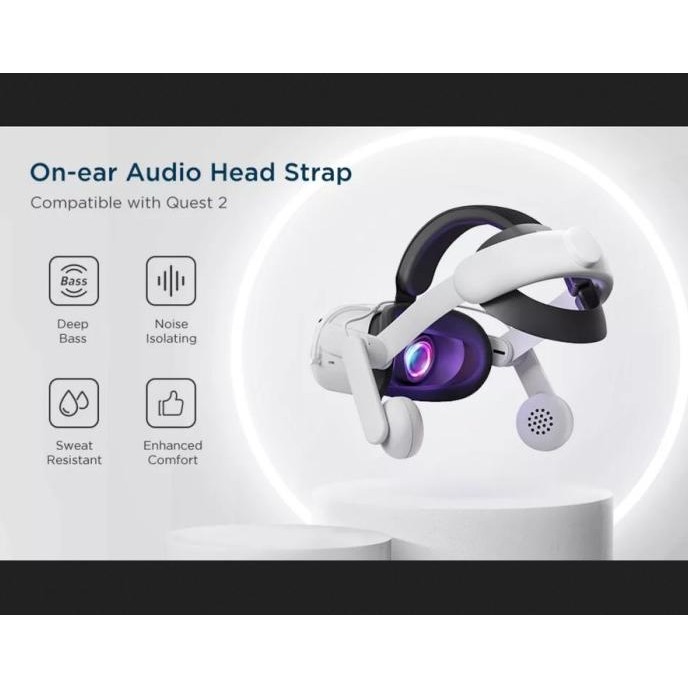 

Kiwi Design On-Ear Audio Head Strap With Headphones For Oculus Quest 2 Terlaris