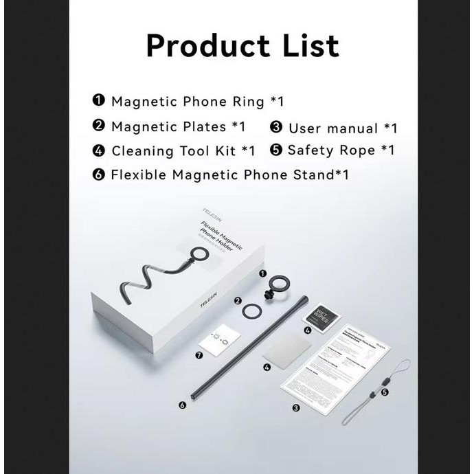 

Telesin Extended Flexible Magnetic Phone Stand Magsafe Phones Iphone Terlaris