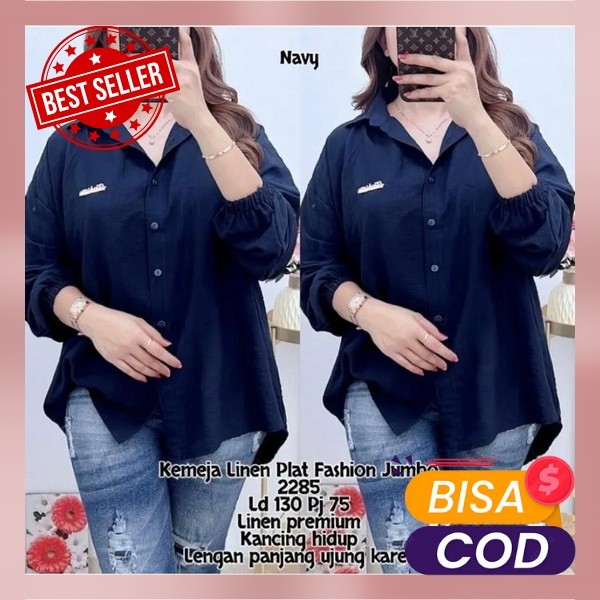 Blouse Kekinian Baju Casual Remaja Cew Murah Import Bloes Kerja Atasan Wanita Lengan Panjang Kemeja 
