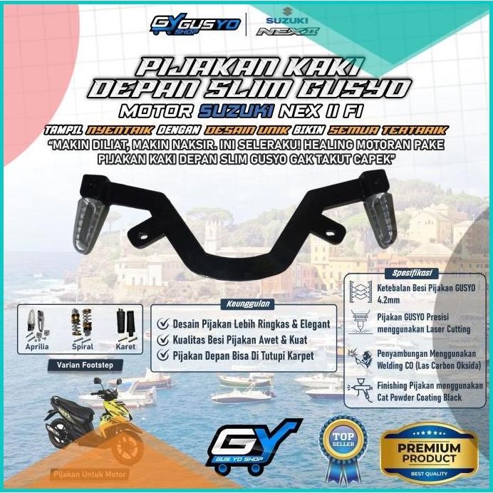 Footstep Depan Pijakan kaki Suzuki Nex 2 Crossover model slim flatbar