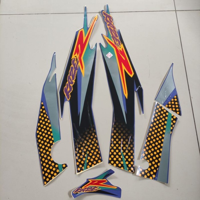 Best Seller Striping Kawasaki Kaze R 2002 Body Biru Berkualitas Terbaik