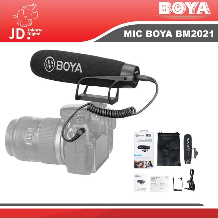 Mic Boya Bm2021 Super Cardioid Shotgun For Hp Laptop Dan Kamera Dslr