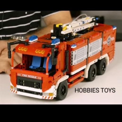 QIHUI 6805 Lego Brick 2 in 1 Mobil Pemadam QIHUI6805 Fire Truck 2 in 1