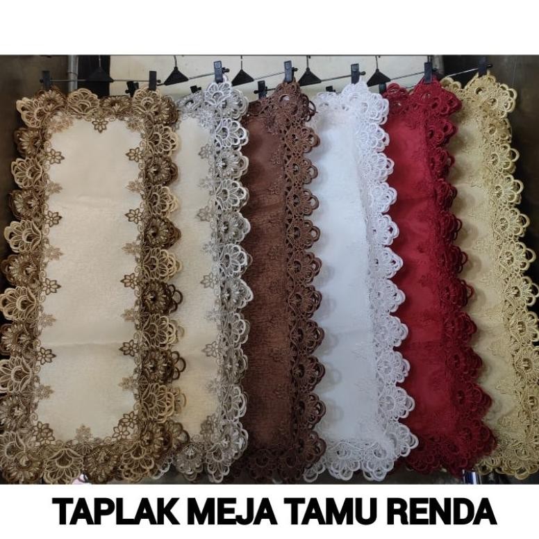 TAPLAK MEJA TAMU RENDA IMPORT SINGAPORE CLASSIC