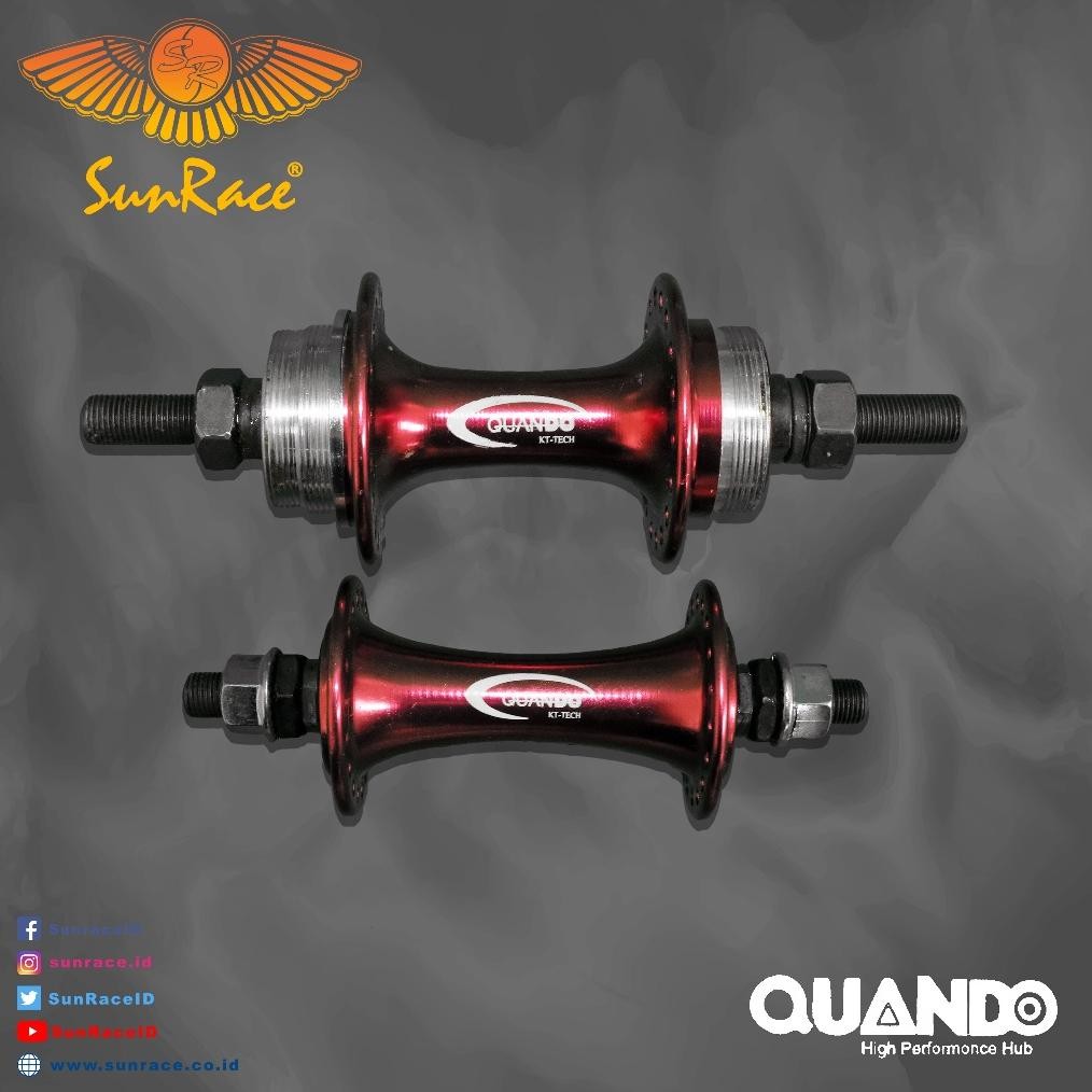 y-76 HUB SEPEDA ALLOY SET QUANDO 36 H DRAT UNTUK FIXIE BMX LIPAT DLL DOLTRAP / GOLTRAP / DULTRAP Pre