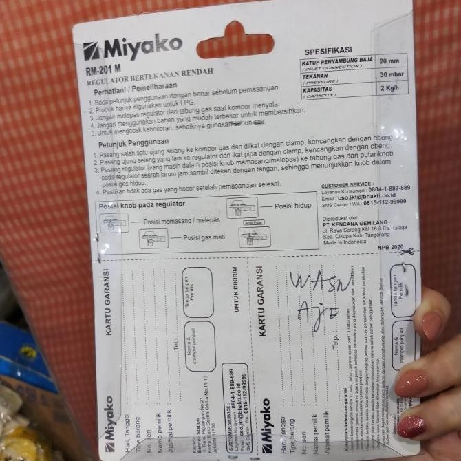 REGULATOR MIYAKO 201M -KEPALA GAS MIYAKO - REGULATOR GAS -PENGUNCI GAS