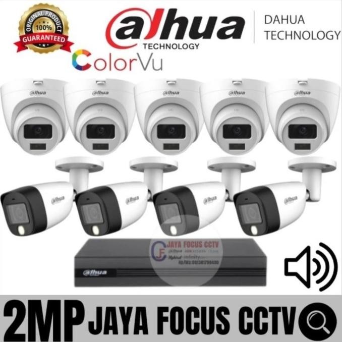 PAKET CCTV DAHUA 16 CHANNEL 9 CCTV 2MP COLORVU AUDIO LENGKAP