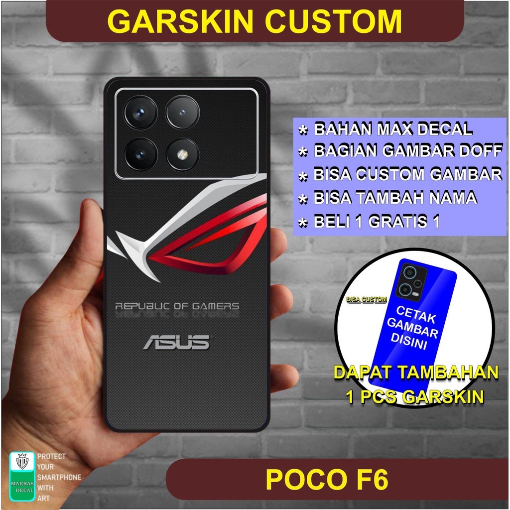 

Wrap* Poco F6 Wrap Skin Stiker Garksin CUSTOM Gratis (2pcs)