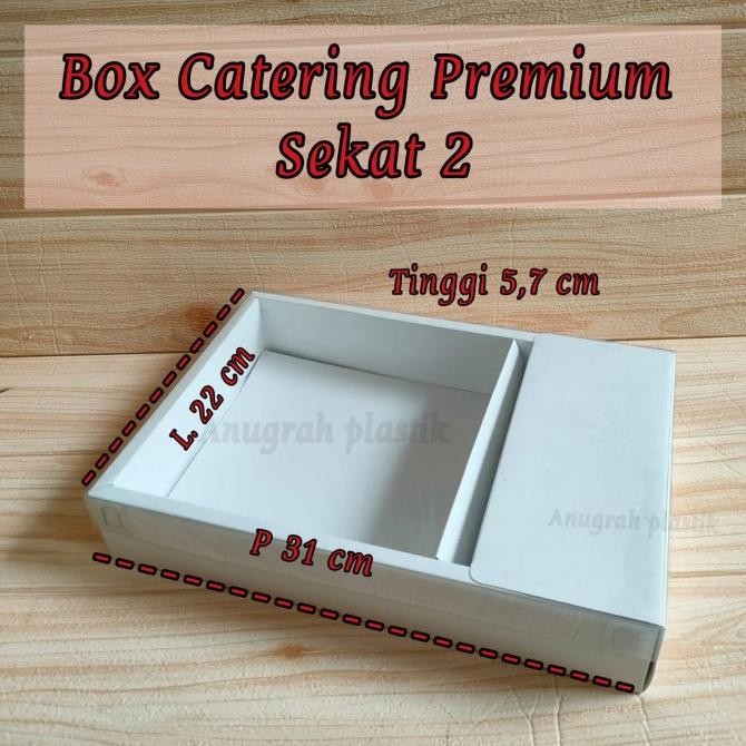Box Catering Premium full warna Sekat 2 / Kotak Nasi sekat 2 PER 10