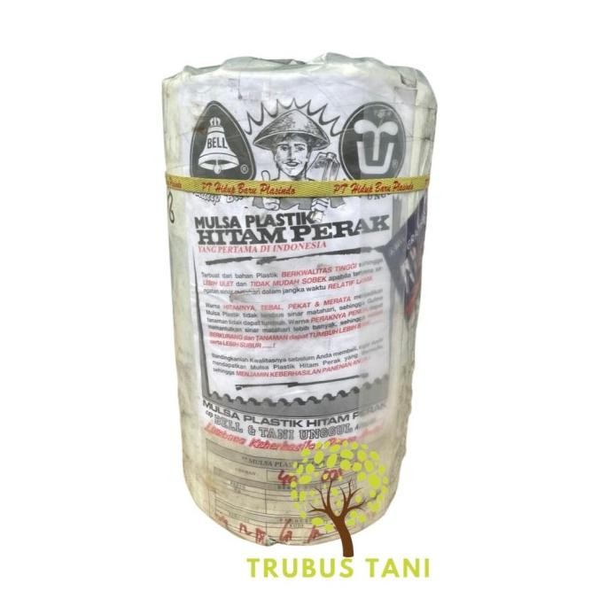 Mulsa BELL 1 Roll 18Kg - lebar 80cm - Plastik Mulsa Hitam Perak Mulsa